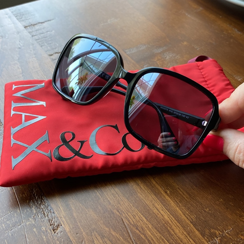 MAX & Co. Black Square Sunglasses with Case